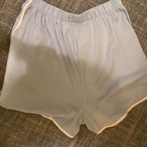 Romwe Blue Comfy Shorts With White Trim